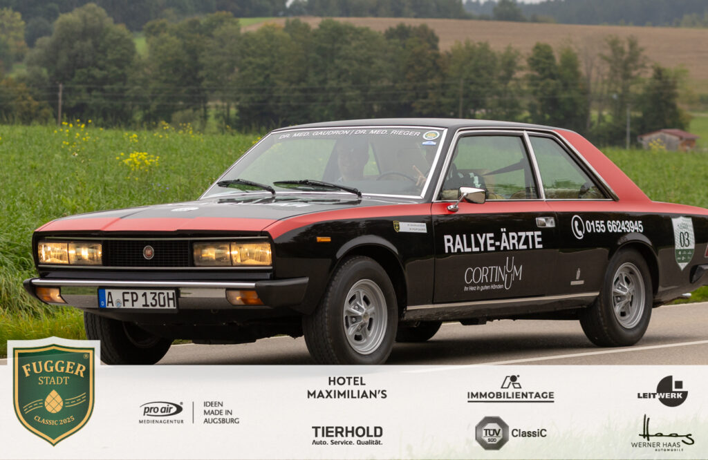 Rallye-Fahrzeug der CORTINUUM-Ärzte bei der Fuggerstadt Classic